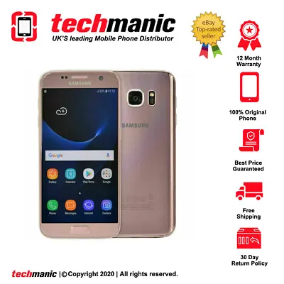 Samsung Galaxy S7 SM-G930F - 32GB - Rose Gold (Unlocked) Smartphone - Grade A • £62.99