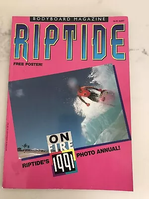 Vintage Riptde Australian Bodyboard Magazine  On Fire  1991 Photo Annual  • $75