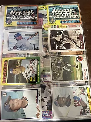 Sports Card Binder 480+ Baseball Cards HUGE Lot Vintage EX+ Rose Griffey • $1.52