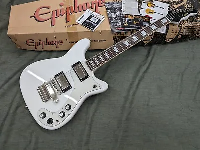 2008 Epiphone Ltd Edition White Wilshire Custom Shop Guitar Marshall Tucker Prov • $359.99