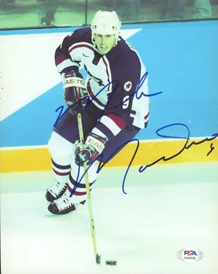 Mike Modano Signed Dallas Stars Team USA Olympics 8x10 Photo PSA COA  A1 • $99.99