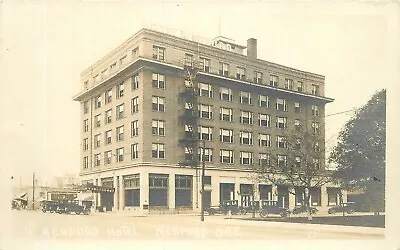 Postcard RPPC Oregon Medford Hotel Automobiles 23-5505 • $29.59