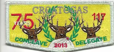 OA (BSA) Croatan #117 Lodge 2013 Conclave DELEGATE Flap • $5.99