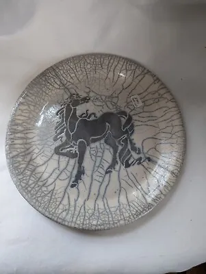 Gorgeous Decorative Raku Plate - Horse • $30