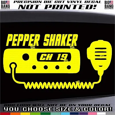 CB Radio Custom Handle & Channel Decal Sticker Fits Peterbilt Mack Kenworth Rig • $25.65
