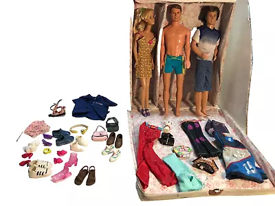 Mattel Lot Of 60's Barbie 2-Ken's Clothing Barbie Case • $5