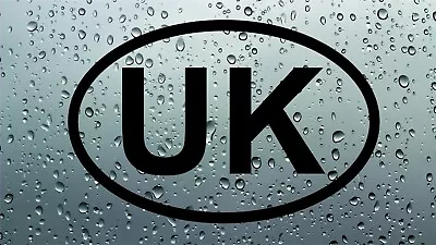 UK United Kingdom 2no Oval Badge European EU Car Window Sticker Van Camper Decal • £3.49