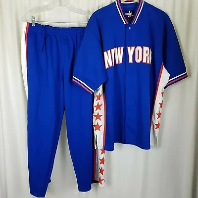 Vintage New York Knicks Basketball Warm Up Suit Track Jacket Pants 90s Mens L XL • $199.99