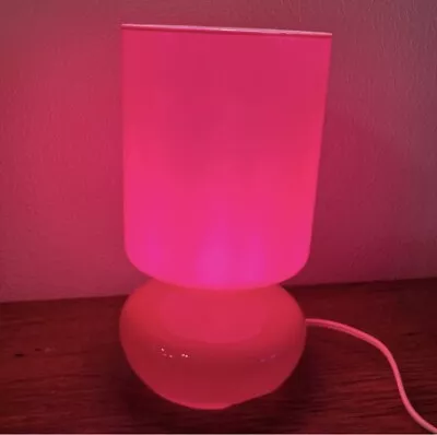 Vintage IKEA Lamp Hot Pink Lykta Glass Lamp Pink Magenta Fuchsia • $74.99