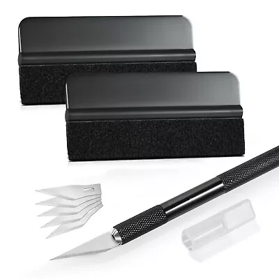 Vinyl Film Installation Applicator Kit Window Tint Squeegee Wrap Tools Knife Kit • $7.59