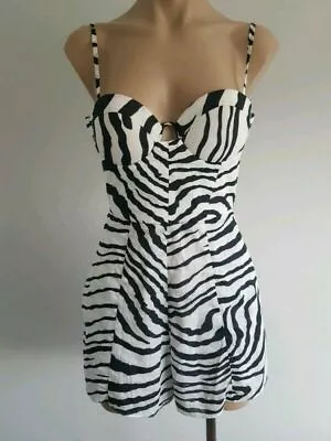 Size 0 (or Aus Small 6) Zimmermann Hyper Bustier Zebra Playsuit Romper • $114.99