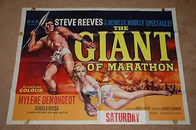 Mario Bava's The Giant Of Marathon (1959) - V. Rare Orig. Uk Quad Poster • £10