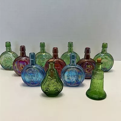 11 Vintage Wheaton Miniature Glass Bottles Liberty Bell Presidents 3” Lot • $26.88