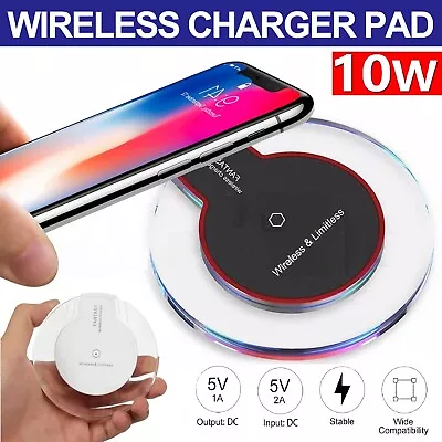 NEW Wireless Charger Charging Dock Cordless For Phone Samsung S9 S10 S20 • $13.49