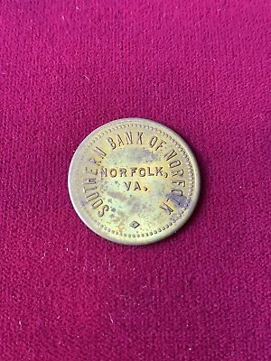 Southern Bank Of Norfolk VA. (Virginia) - Main Office Parking Trade Token • $6.95