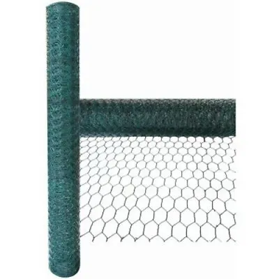 PVC Coated Galvanised Chicken Wire Rabbit Mesh Fencing Netting Green • £9.09