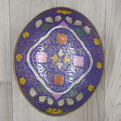 Metal Fruit Bowl Persian Mugal Minakari Work Kitchen Table Decorative Brass Bowl • $52.27