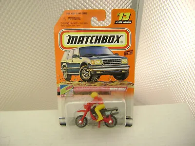 1999 Matchbox Superfast #13 Red Dirt Bike Motorcycle With Ryder New On Card • $9.99