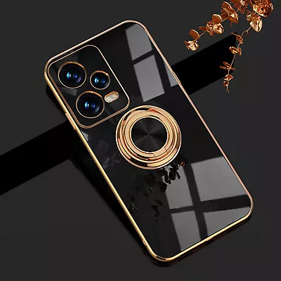 For Xiaomi 13 12T Redmi Note12 11 10 Pro Magnetic Ring Holder Case Plating Cover • £6.59