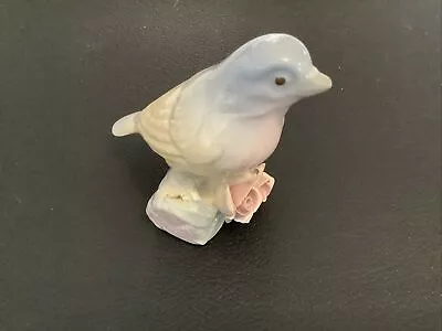 Vintage Porcelain Bird Figurine Pastels Flowers Valencia Spain Miquel Requena • £4