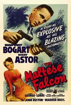 THE MALTESE FALCON Movie POSTER 27 X 40 Humphrey Bogart Mary Astor B • $24.94