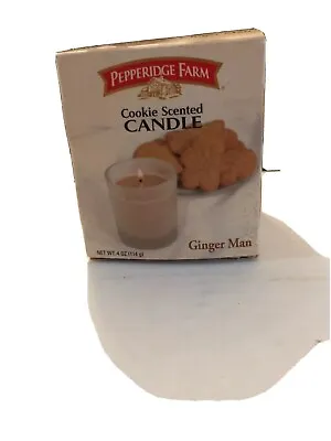 Ginger Man Candle Pepperidge Farm Cookie Scented Frosted 4 Oz Made In USA 2007 • $6.99
