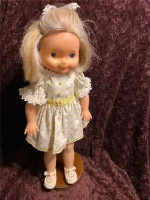 1970 Fisher Price My Friend Mandy ? Doll 16  Body Matches Dress Stand Neat Shoe • $14.95