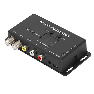 UHF TV LINK RF Modulator AV To RF Video Converter Adapter IR CATV PAL NTSC • $17.11