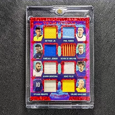 2022 Leaf Game Used Player Worn Patches: Mbappe Haaland Neymar Benzema Foden  • $475