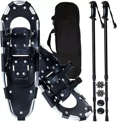 Aluminum Snow Shoes With Trekking Poles And Carrying Tote Bag • $29.99