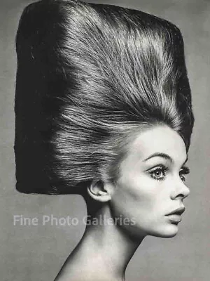 1960s Vintage RICHARD AVEDON Fashion Hair Jean Shrimpton Paris Duotone Photo Art • $197.21