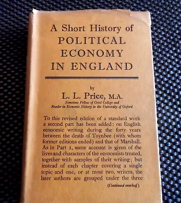 A Short History Of Political Economy In England 1937 Book. • £0.99