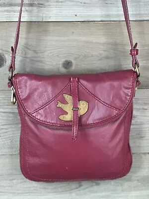 Marc Jacobs Petal To The Metal RED Leather Small Shoulder Crossbody Bag • $89.95