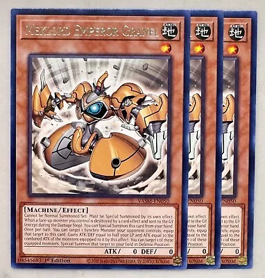 Yu-Gi-Oh! - 3x Meklord Emperor Granel - VASM-EN050 - Rare - 1st Ed - NM/M • $1.50