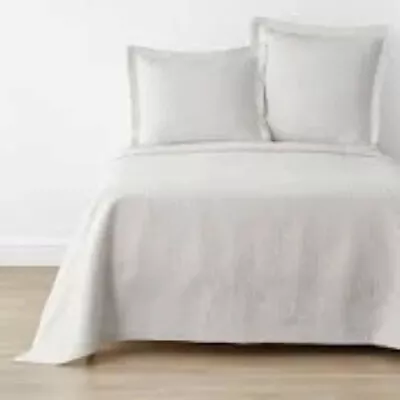The Company Store Putnam Matelasse Cotton Bedspread Queen-Ivory • $160