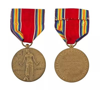 WWII US Military 1941–1945 Campaign And Service VICTORY MEDAL WW2 • £17.36