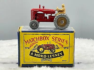 Matchbox Moko LesneyNo.4B Massey Harris Tractor NMintin B Box All OrigN.O.S • $216