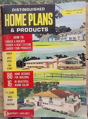 Distinguished Home Plans & Products 1970 House Plans Building Mid Century Modern • $35