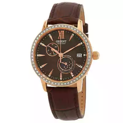 Orient GMT Automatic Crystal Brown Dial Ladies Watch RA-AK0005Y10B • $131.25