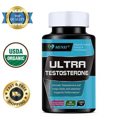 Male Enhancement Testosterone Booster Ultra Stamina Pills For Men Performance 60 • $10.59