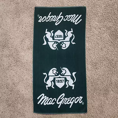 Vintage MacGregor Golf Club Towel 18  X 36  Green Excellent Unused Condition • $22.77