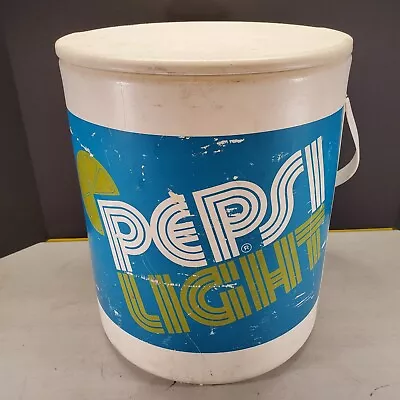 Pepsi Light Beach/Barbecue Soda Pop Beer Cooler 1976 14  Bucket W/Lid And Handle • $12.98