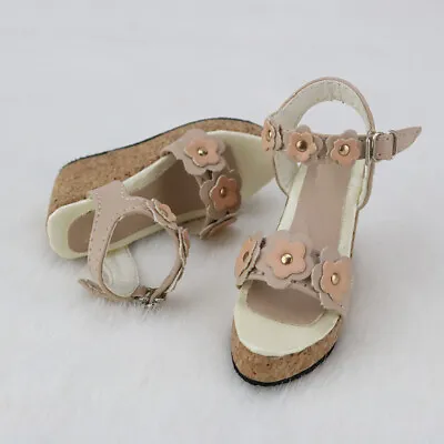 1/4 BJD Shoes MSD Flower Khaki High Heels Sandals Dollfie SOOM AOD LUTS MID AF • $18.48