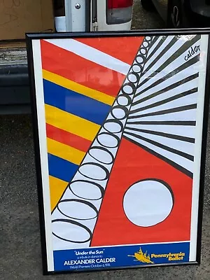 Alexander Calder Artists LITHOGRAPH Vintage Framed Under The Sun Signed 28” X41” • $495