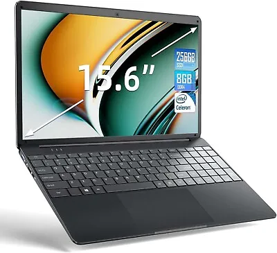 SGIN Laptop 8GB RAM 256GB SSD 15.6  Intel Celeron Quad-Core 2.8GHz HD 1080P • $171.99