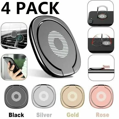 $7.39 • Buy Universal 360° Finger Ring Holder Stand For Cell Phone Car Magnetic Metal Plate