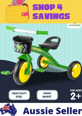 $175 • Buy John Deere Green Steel Tricycle Ride On Toy