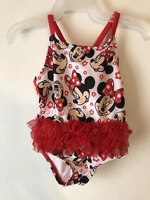 Disney Size 0-3m Minnie Mouse  One Piece Baby Bathing Suit   Nwt • $4.49