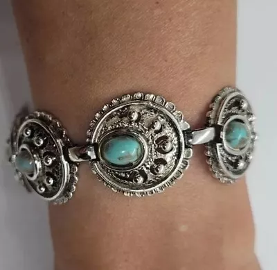 Vintage Sarah Coventry 'Indian Treasure  Collection Bracelet Southwest Boho • $19