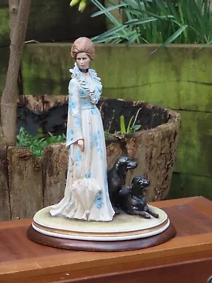 Capodimonte Figurine PRINCESS ANNE WITH LABRADORS By Bruno Merli LE With Cert • £300